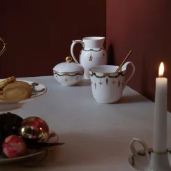 Stjerne Riflet Jul|Julepynt*Royal Copenhagen Stjerne Riflet Jul sukkerskål med låg, 15 cl