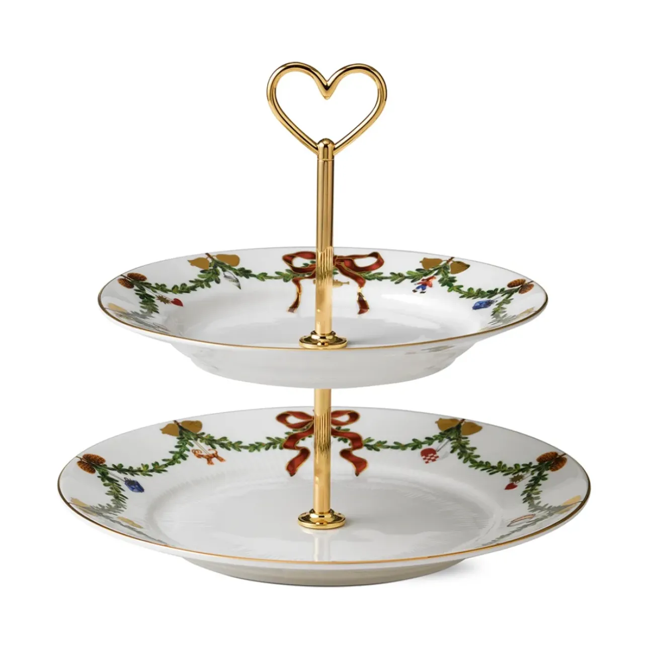 Stjerne Riflet Jul|Étagères*Royal Copenhagen Stjerne Riflet Jul étagère, 2 lag