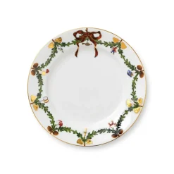 Stjerne Riflet Jul|Frokost Tallerkener*Royal Copenhagen Stjerne Riflet Jul tallerken, 21 cm