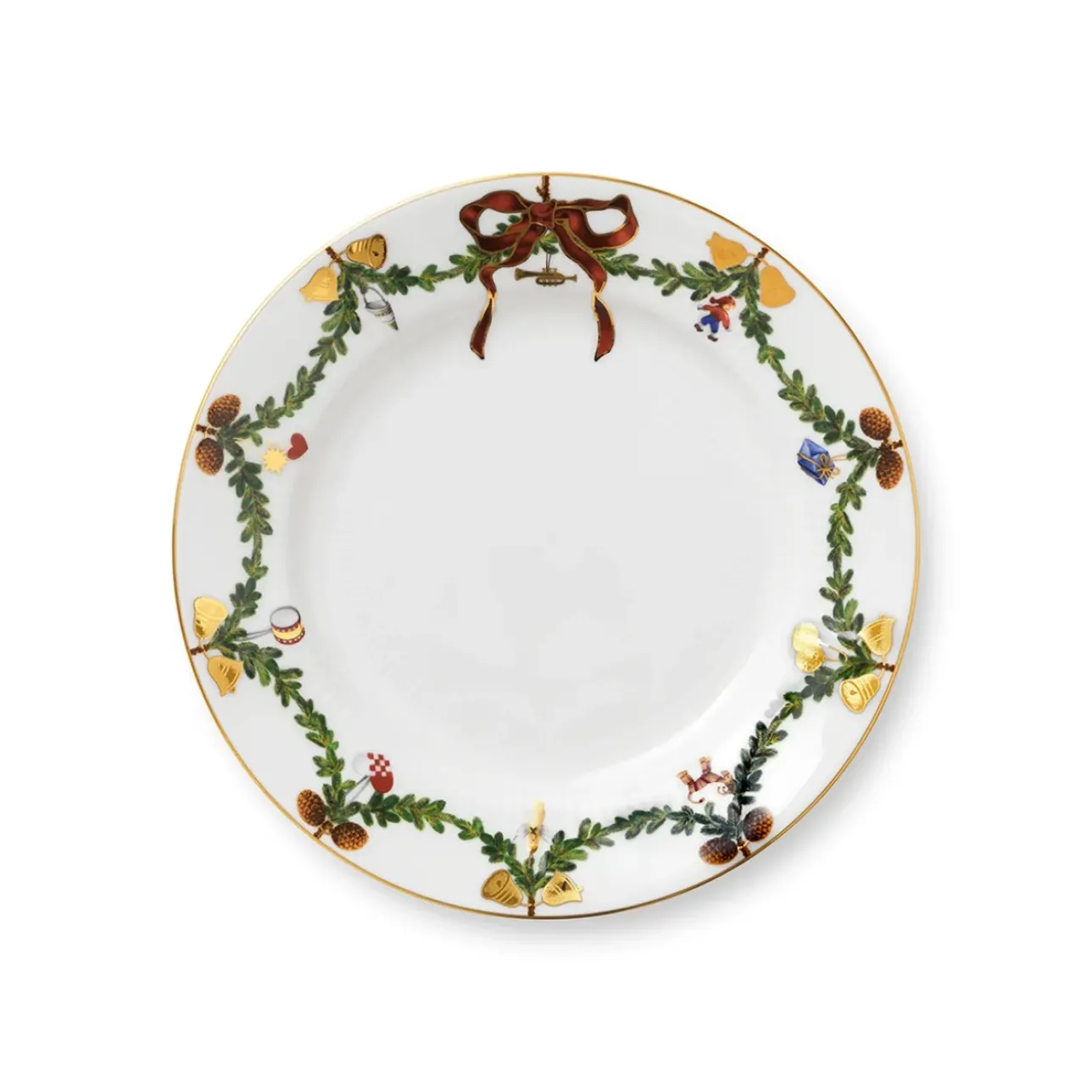 Stjerne Riflet Jul|Frokost Tallerkener*Royal Copenhagen Stjerne Riflet Jul tallerken, 21 cm