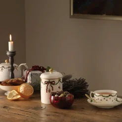 Stjerne Riflet Jul|Desserttallerkener*Royal Copenhagen Stjerne Riflet Jul tallerken, 19 cm
