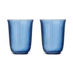 Waves|Glas*Royal Copenhagen Waves highballglas, blå, 33 cl, 2 stk.