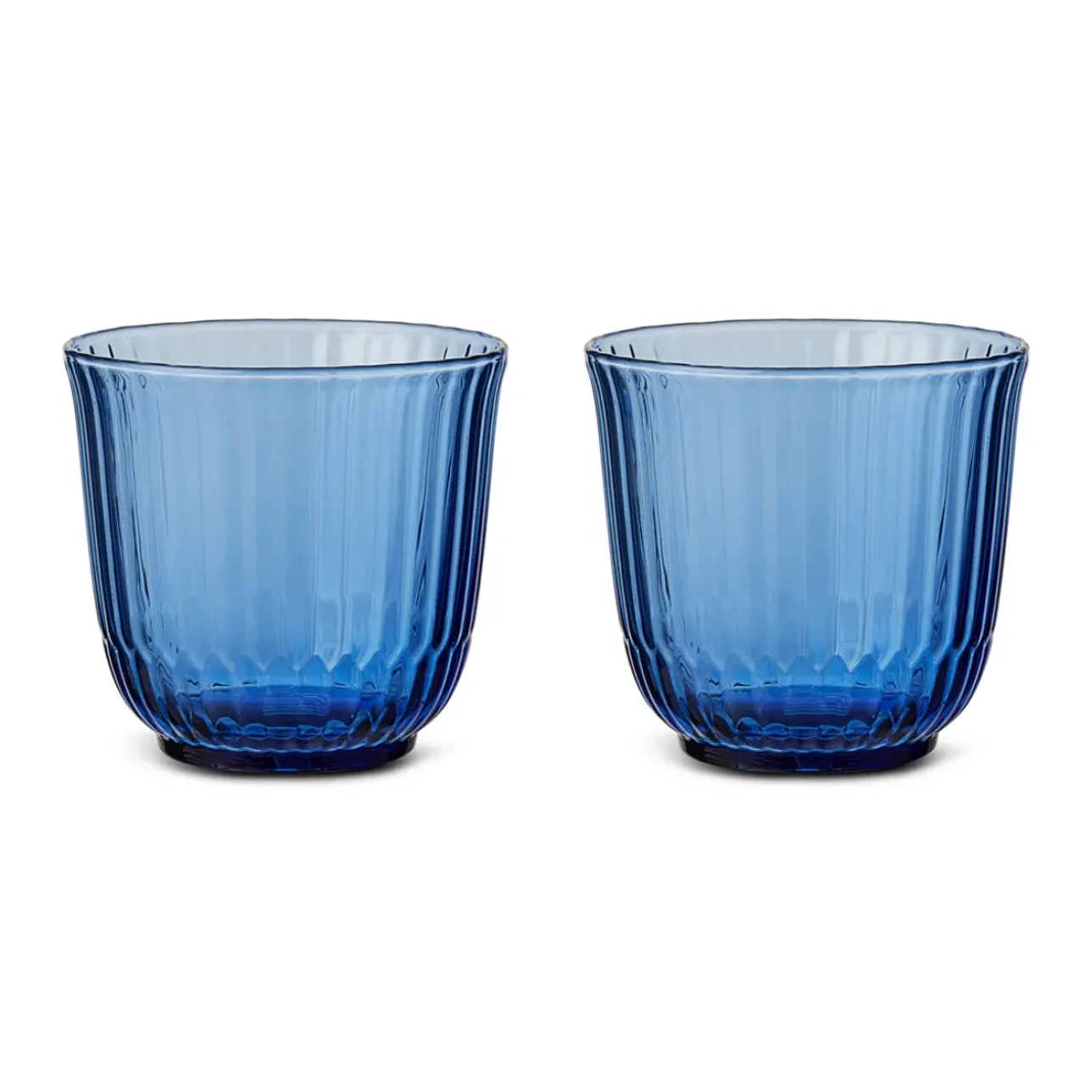 Waves|Glas*Royal Copenhagen Waves vandglas, blå, 20 cl, 2 stk.