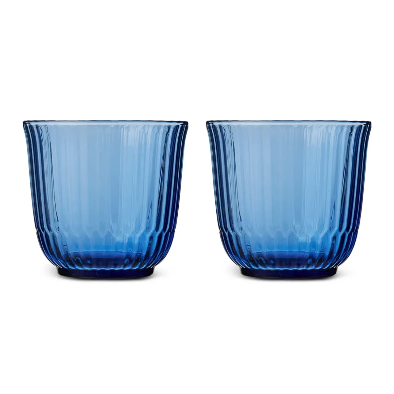 Waves|Glas*Royal Copenhagen Waves vandglas, blå, 20 cl, 2 stk.