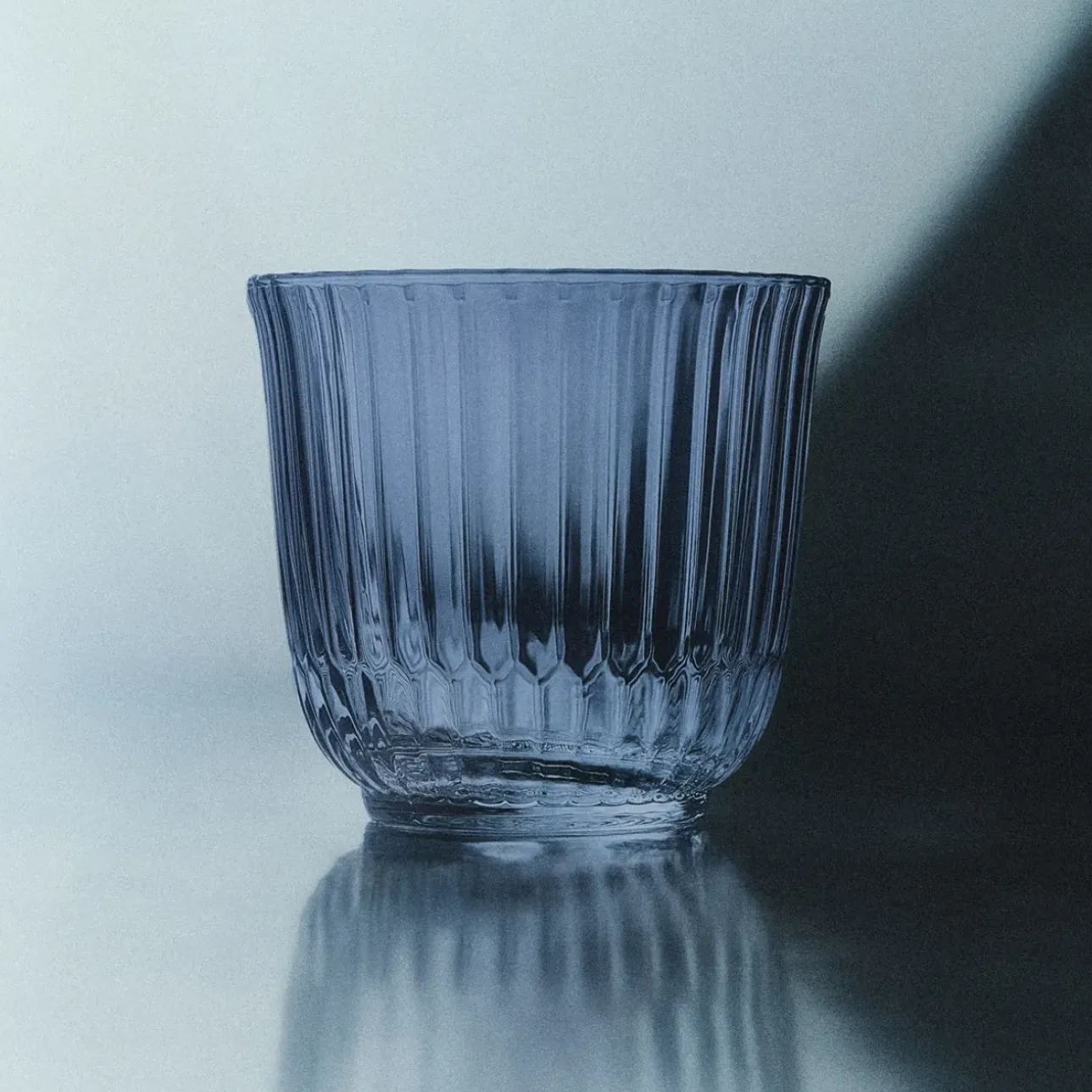 Waves|Glas*Royal Copenhagen Waves vandglas, blå, 20 cl, 2 stk.